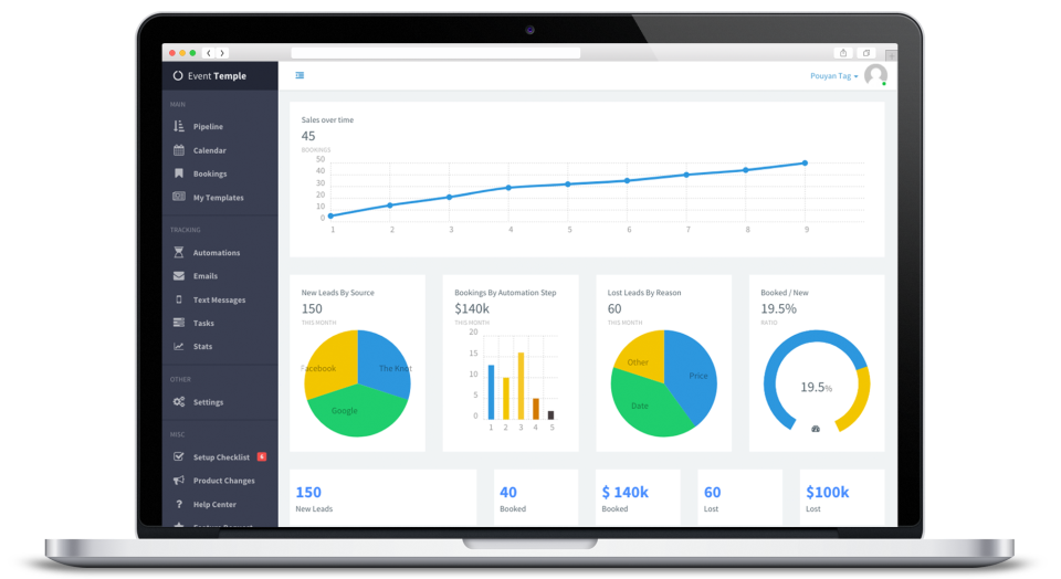 screenshot of Event Temple